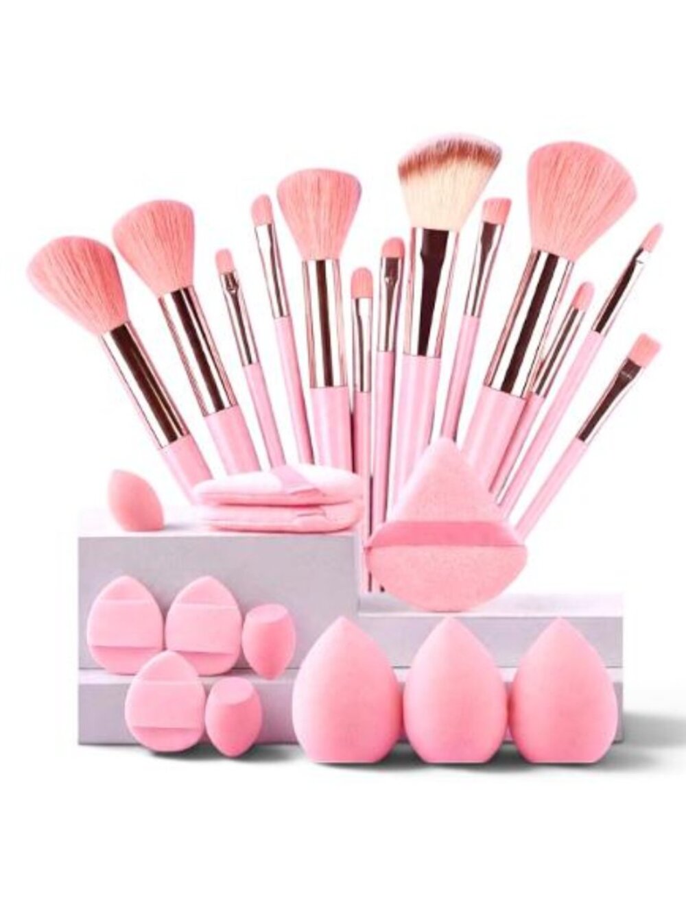 NWT - 25pcs Full Makeup Kit WITH MAKE UP BRUSHES AND CASE - PINK